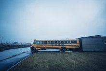Image Of Abandoned School Bus Not Working.