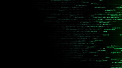 Abstract digital technology Background with data, counting and numbers. 4K motion graphic.