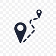 Distance transparent icon. Distance symbol design from Maps and locations collection.