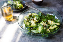 Close Up Of Avocado Salad With Herbs