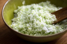 Close Up Of Sweet Lime Salt In Bowl