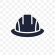 Safety helmet transparent icon. Safety helmet symbol design from Construction collection.