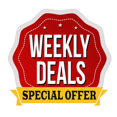 Weekly deals label or sticker