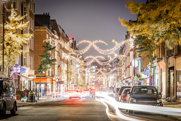 Sticker - Marylebone decorated for Christmas, London