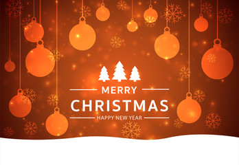 Christmas light vector background. Card or invitation