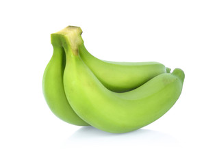 green banan on white background