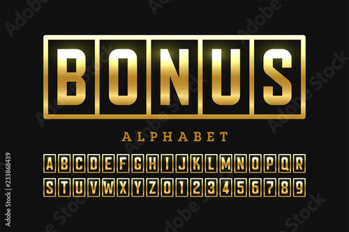 Welcome Bonus Casino Banner Design Font Slot Machine Style