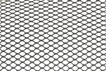lace fabric black grid on an isolated white background