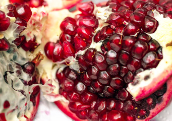 background of pomegranate seeds.