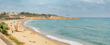 Panoramic View Of The Tarragona Beach, Costa Dorada Seaside