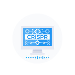 Sticker - CRISPR, genome editing technology, vector illustration