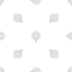 Sticker - Fig pattern seamless vector repeat geometric for any web design