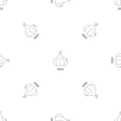 Sticker - Garlic pattern seamless vector repeat geometric for any web design