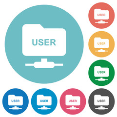 Poster - ftp authentication username flat round icons