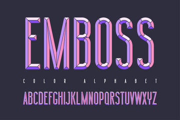 Wall Mural - Emboss color font