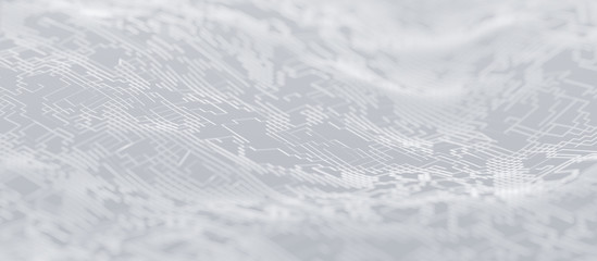 Wall Mural - abstract 3d rendering of technological surface. modern background design
