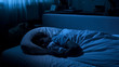 © motortion - Handsome teenager sleeping on comfortable sofa at night, healthy sleep and relax