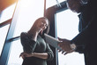 © alphaspirit - Business people connected on internet network with a tablet. concept of startup company