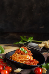 Wall Mural - Spaghetti pasta with bolognese sauce