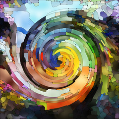 Wall Mural - Energy of Spiral Color