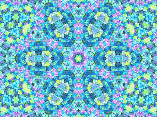 Bright background with mosaic pattern