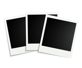 Fototapete - Three white photo frame - stock vector