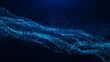 © Dmitry - Wave of particles. Abstract particle. Data visualization. Abstract digital background. 4k rendering.