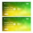 header of landing page with green and yellow gradient mesh background
