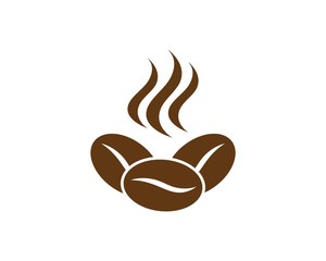 vector coffee beans icon 