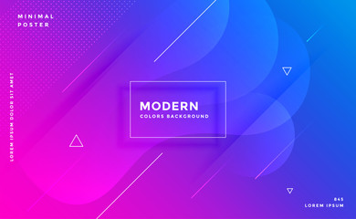 Poster - vibrant memphis style abstract gradient background