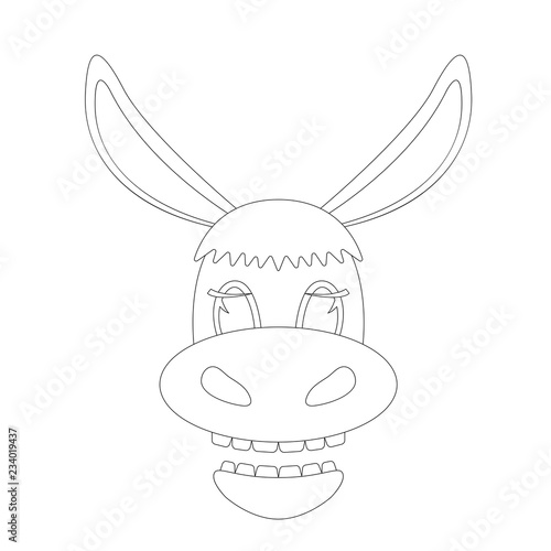 Donkey Cartoon Face Lining Draw Buy This Stock Vector And