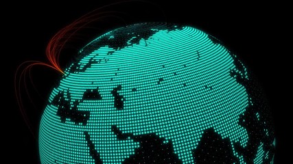 Aufkleber - Global communication netowork concept.