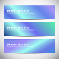 Wall Mural - banners or headers with holographic gradient colorful background