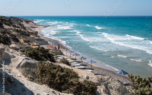 Plage Avec Des Vagues De Lile De Kos Buy This Stock Photo