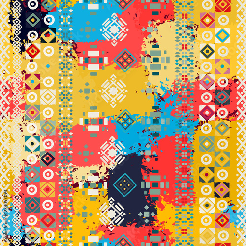 Ethnic boho seamless pattern Poster Mural XXL