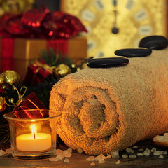 SPA composition with Christmas decoration