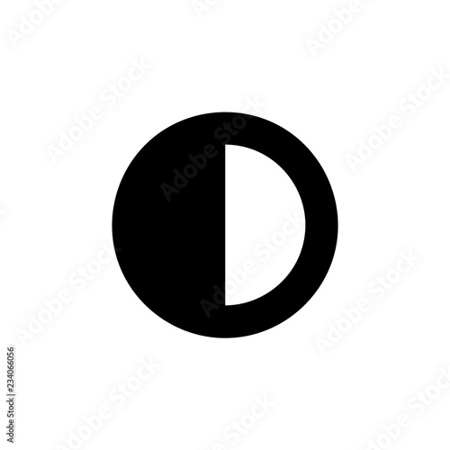 Fotografie, Obraz Contrast icon vector isolated on background