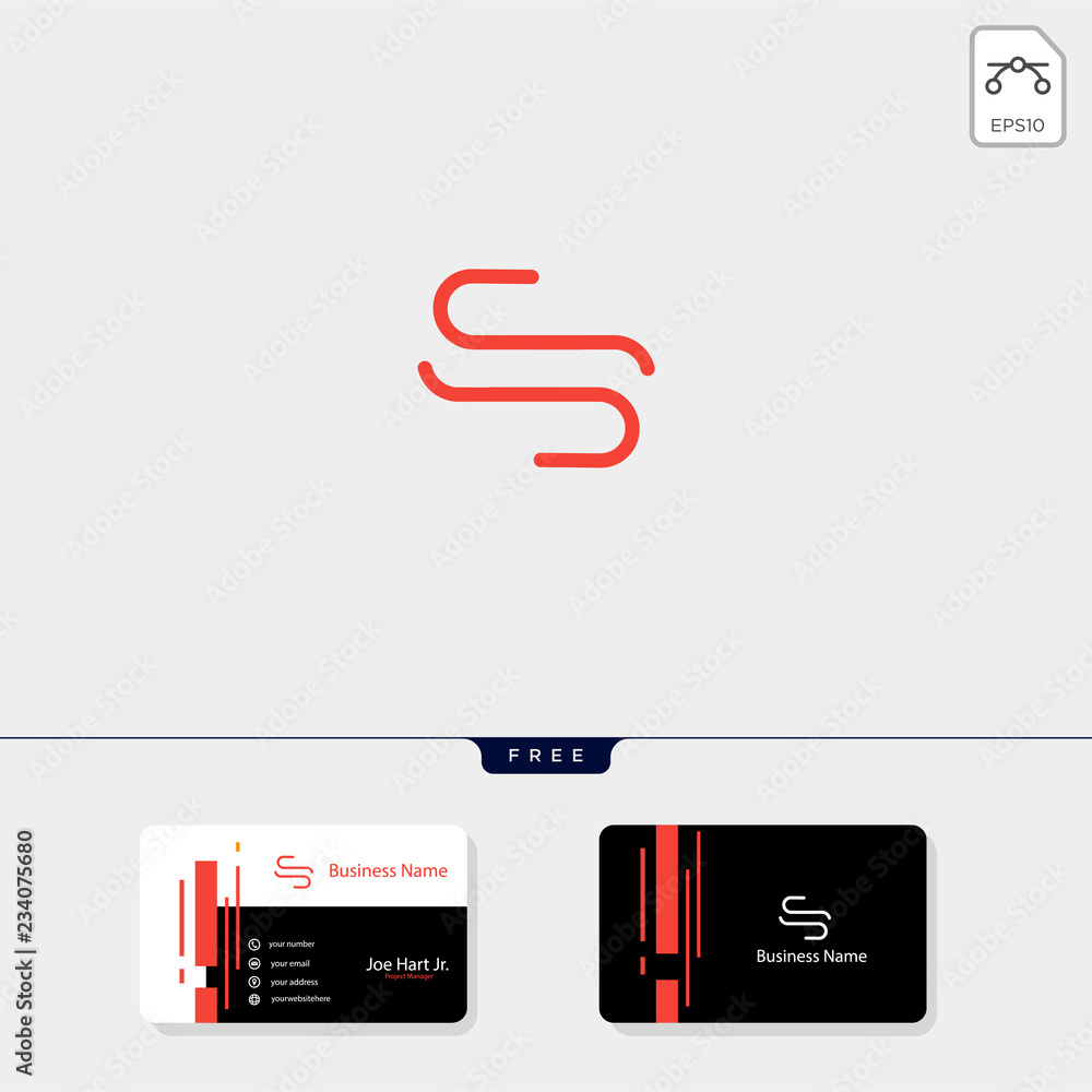 minimal S or SS initial logo template vector illustration, get free ...