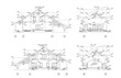 © Free_styler - Set of private house facades, detailed architectural technical drawing, vector blueprint