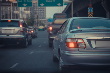 Wall Mural - traffic jam on main street