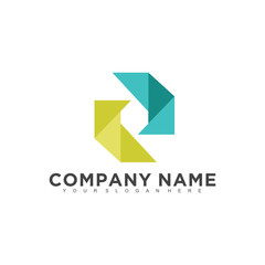 Aufkleber - Simple minimalistic modern professional logo design of technology vector EPS illustrator template
