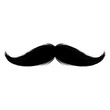 Isolated silhouette of moustache. Vector illustration design