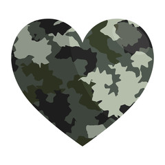 Military camouflage heart design