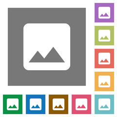 Poster - Single image square flat icons