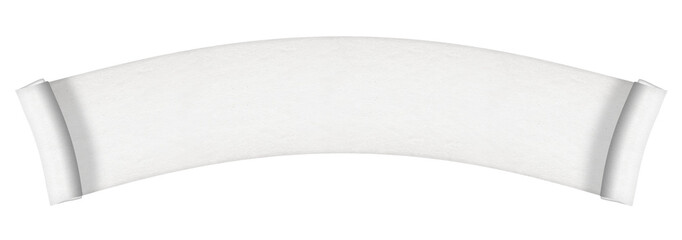 Wall Mural - white paper scroll - long curved