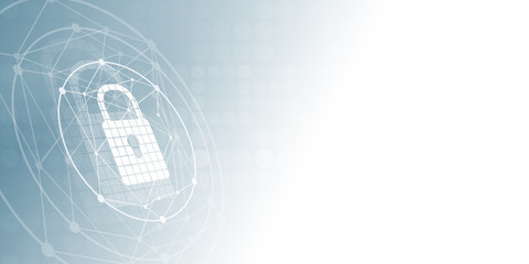 Information protection and cyber security. Modern safety digital background