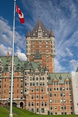 Canvas Print - Flagpole at Hotel