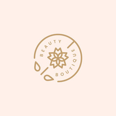 Sticker - Beauty boutique logo design illustration