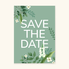 Sticker - Invitation card with a green theme