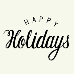 Canvas Print - Handwritten style Happy Holidays typography